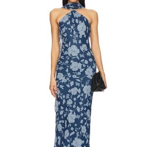 Stone Cold Fox X Revolve Avery Gown in Blue Floral
